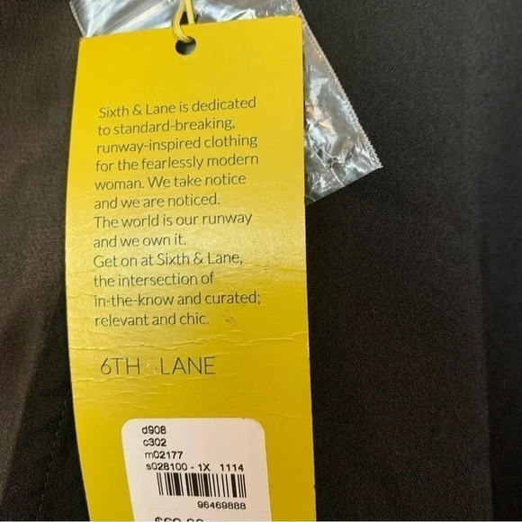 New! Lane Bryant 6th Lane Black hi-low Tunic Top long line Flowy blouse 28 4X - Picture 4 of 13